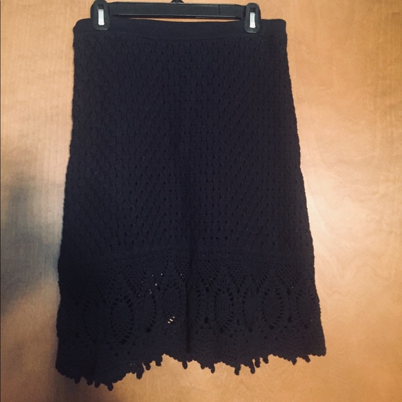Athleta Dresses & Skirts - Athleta black crocheted skirt